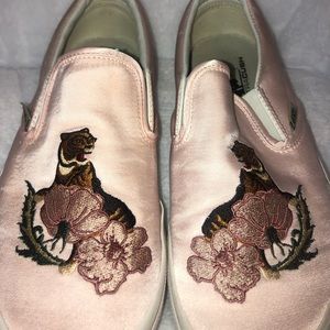 Vans Pink Satin Tiger Flower